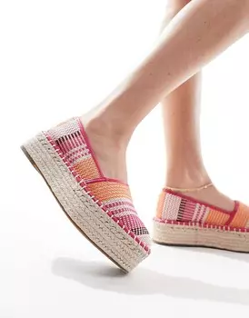 ASOS DESIGN – Journal – Эспадрильи различных цветов на плоской подошве на платформе