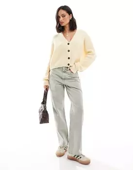 ASOS DESIGN кардиган свободной вязки с V-образным вырезом Pastel3