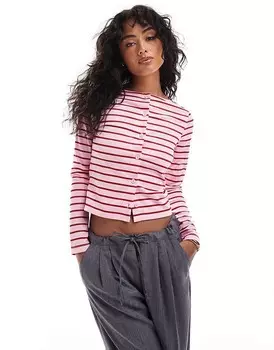ASOS DESIGN – кардиганы в красно-розовую полоску
