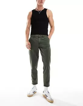 ASOS DESIGN – Классические жесткие брюки чинос цвета хаки