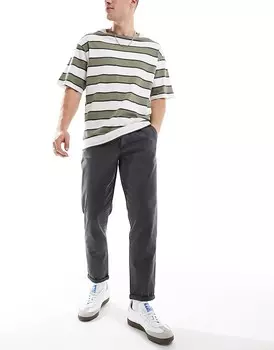 ASOS DESIGN – классические жесткие брюки чинос графитового цвета