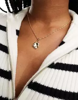 ASOS DESIGN – колье из витой цепочки с подвеской из расплавленного золота