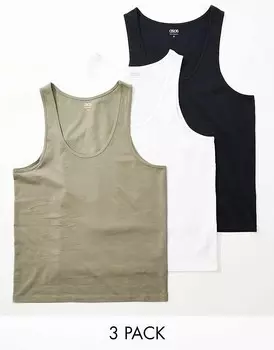 ASOS DESIGN – Комплект из 3 футболок разных цветов