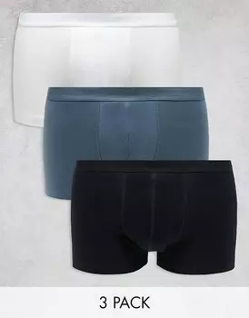 ASOS DESIGN – комплект из 3 пар боксеров разных цветов
