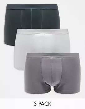 ASOS DESIGN – комплект из 3 пар боксеров разных цветов