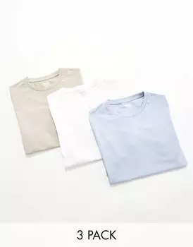 ASOS DESIGN – комплект из трех облегающих футболок разных цветов