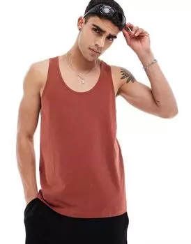 ASOS DESIGN – коричневая майка