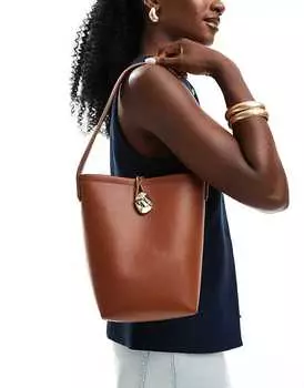 ASOS DESIGN – Коричневая сумка-мешок с пуговицами из расплавленного металла