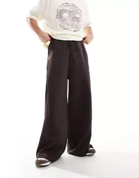 ASOS DESIGN – коричневые джоггеры с аквалангом с очень широкими штанинами