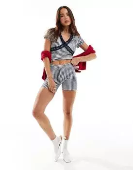 ASOS DESIGN – короткие леггинсы в клетку Vichy, часть комплекта