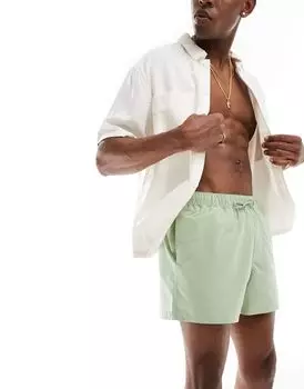 ASOS DESIGN – короткие зеленые шорты для плавания