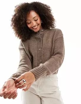 ASOS DESIGN – Короткий кардиган мокко с круглым вырезом