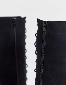 ASOS DESIGN Кортни массивные сапоги до колена со шнуровкой