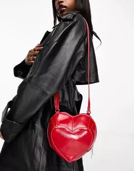 ASOS DESIGN – красная сумка через плечо в форме сердца