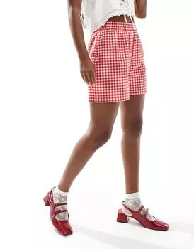 ASOS DESIGN — красные боксеры в клетку