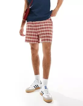 ASOS DESIGN – красные шорты в клетку виши