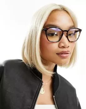 ASOS DESIGN - Круглые очки с прозрачными линзами, защищающими от синего света