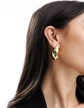 ASOS DESIGN – Крупные серьги-пусеты золотого цвета