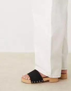 ASOS DESIGN Любимые замшевые мюли черного цвета
