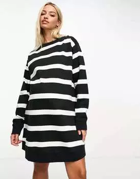 ASOS DESIGN Maternity Платье-толстовка мини в полоску оверсайз