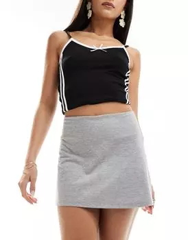ASOS DESIGN — Мини-кюлоты серого цвета вереска