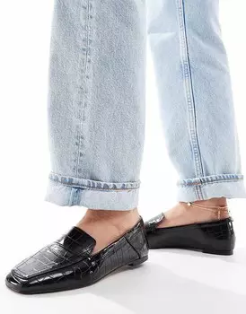 ASOS DESIGN – Modern – Черные узкие лоферы