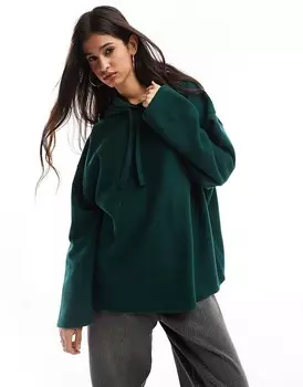 ASOS Design – Очень мягкая толстовка оверсайз темно-зеленого цвета, однотонная