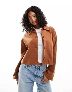 ASOS DESIGN – Очень мягкий кардиган свободного кроя светло-коричневого цвета
