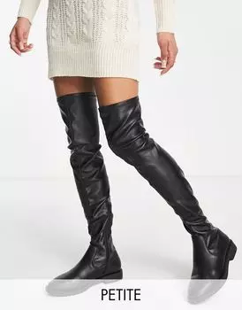 ASOS DESIGN Petite – Kalani – Черные ботфорты