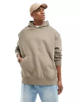 ASOS DESIGN – плотная коричневая толстовка очень большого кроя