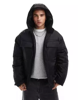 ASOS DESIGN – практичная куртка-пуховик цвета Schwarz