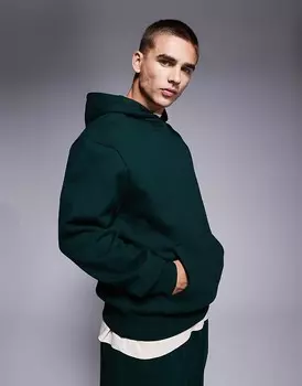 ASOS DESIGN – Premium – худи оверсайз, 400 г/м, лесной зеленый