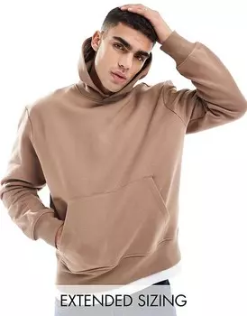 ASOS DESIGN – Premium – плотная толстовка оверсайз бежевого цвета, 400 г/м