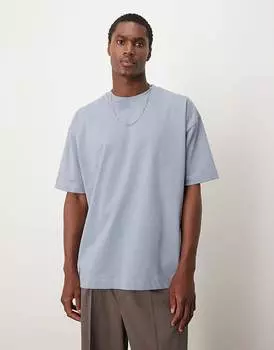 ASOS DESIGN Premium – синяя футболка oversize, 300 г/м