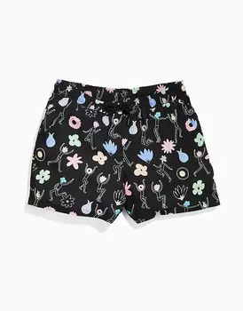 ASOS DESIGN – PRIDE – Узкие шорты унисекс черного цвета с принтом, однотонные