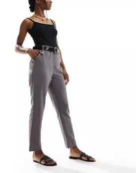 ASOS DESIGN – приталенные серые брюки до щиколотки