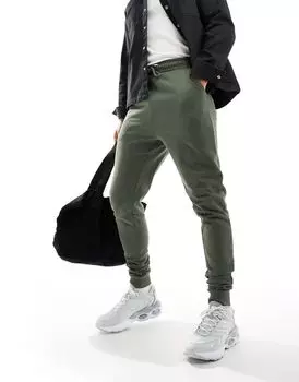 ASOS DESIGN – приталенные зеленые джоггеры