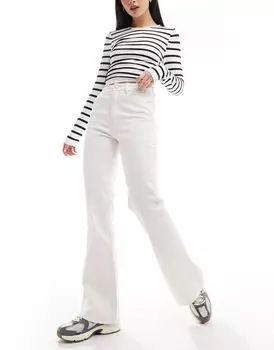 ASOS DESIGN — расклешенные джинсы нейтрального цвета