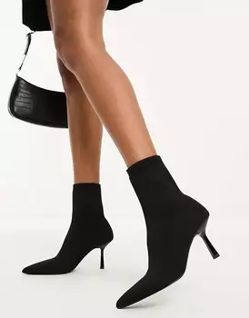 ASOS DESIGN – Rosetta – Черные туфли с эластичным верхом и каблуком-уточкой