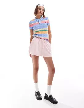 ASOS DESIGN – розовые потертые спортивные шорты