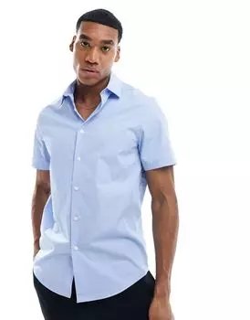 ASOS DESIGN — рубашка классического кроя голубого цвета