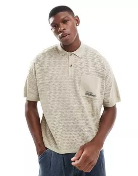 ASOS DESIGN – рубашка поло свободного кроя с вышивкой