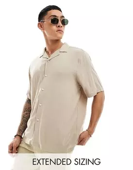 ASOS DESIGN – Рубашка свободного кроя из каменной вискозы