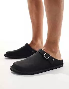 ASOS DESIGN – сабо-мюли im Loafer-Design в цвете Schwarz