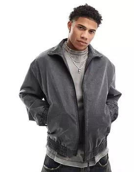 ASOS DESIGN — серая куртка оверсайз Harrington
