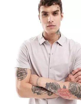 ASOS DESIGN – Серая рубашка из джерси