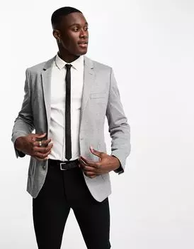 ASOS DESIGN – серая трикотажная куртка очень облегающего кроя