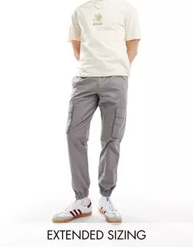 ASOS DESIGN – серые зауженные брюки без застежки