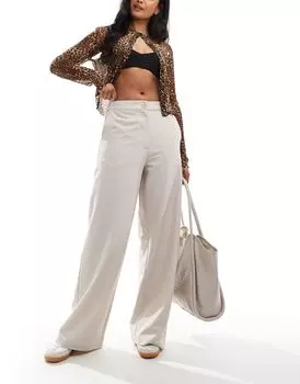 ASOS DESIGN — широкие брюки для папы каменно-бежевого цвета
