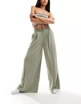 ASOS DESIGN — широкие брюки со складками Sage и закругленной талией